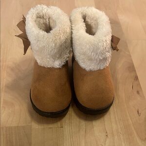 Cozy Brown and Cream Kids Boots